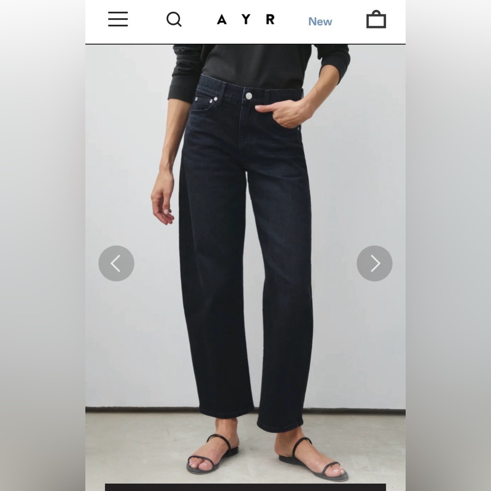 AYR Women's Black Barrel Knockout Jeans